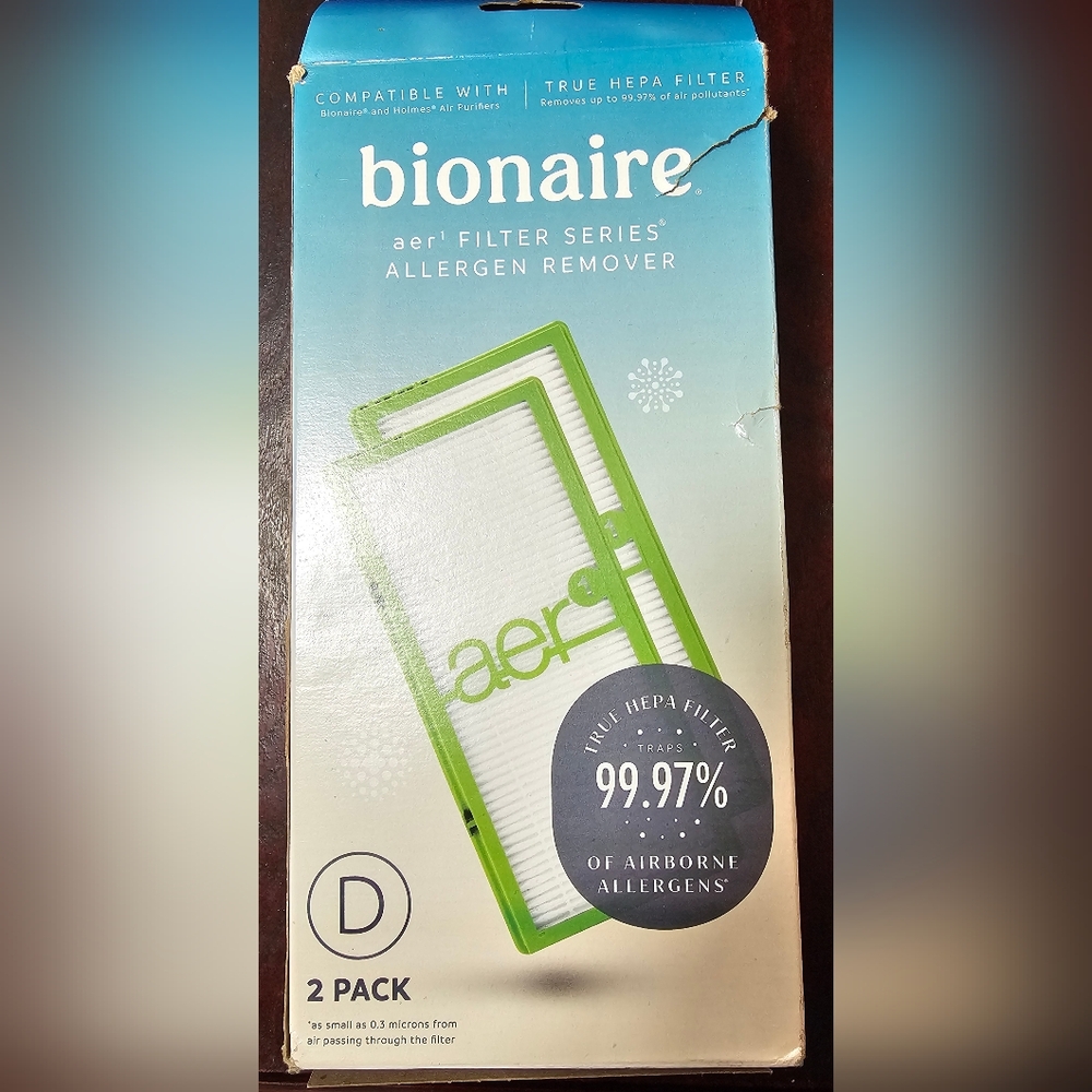 BRAND NEW Bionaire aer1 Air Purifier Filter Allergen Remover 2 Pack